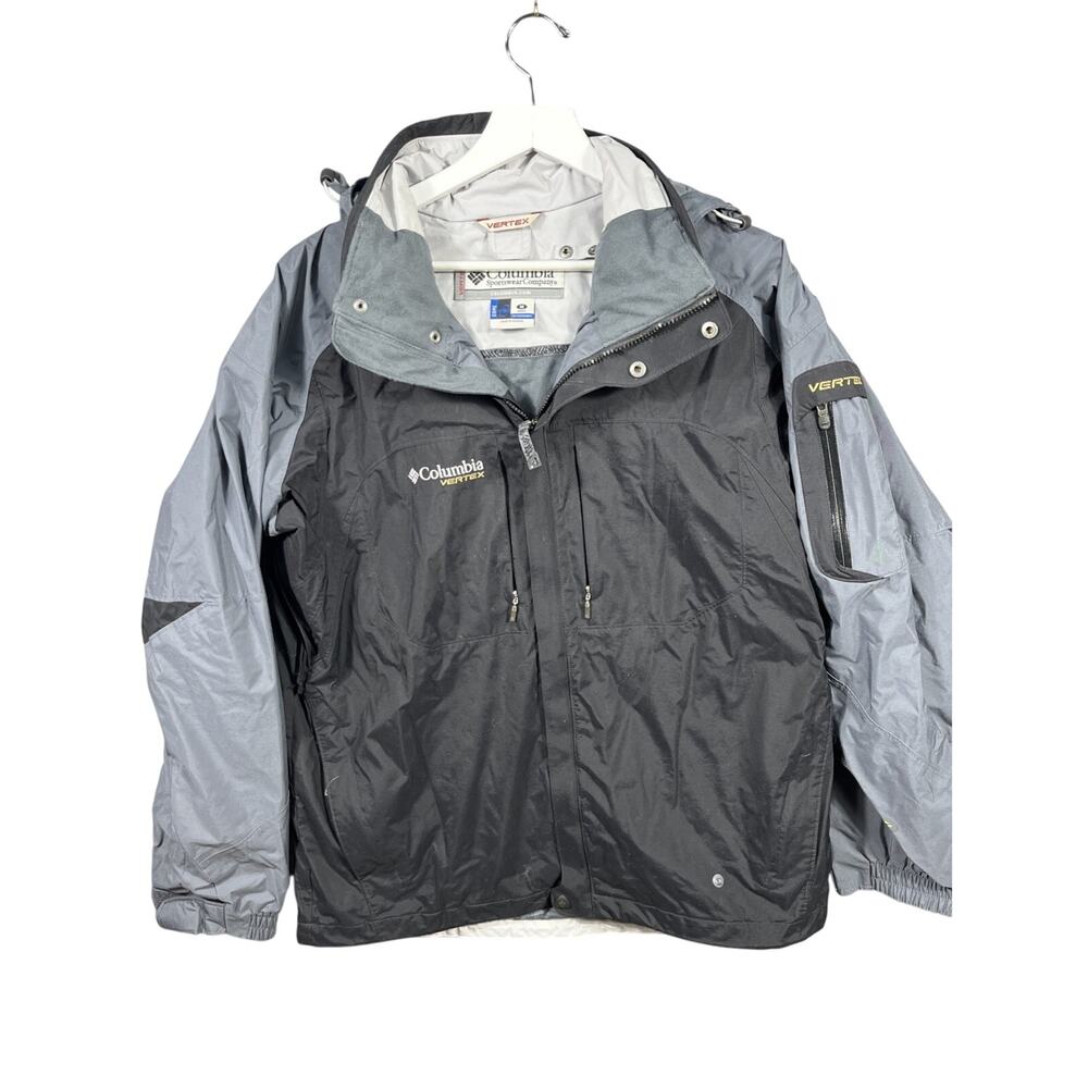 Columbia Men’s Black Interchange vertex Jacket Size Medium Gray/ Black